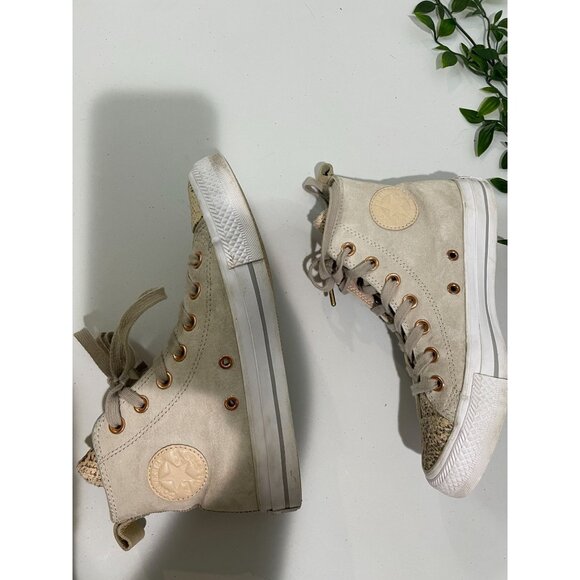 Converse All Star High-Top Snakeskin Sneakers Size 6 - Picture 13 of 14
